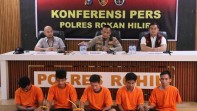 Polres Rohil Tangkap 5 Pencuri Kabel Sumur Bor, Kerugian Capai Rp 400 M