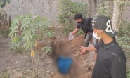 Geger, Mayat Mr. X Dibungkus Terpal Ditemukan Terkubur di Kebun Warga Tualang, Siak