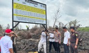 Cegah Karhutla, Polres Bengkalis Pasang Plang Peringatan di Sejumlah Titik Rawan