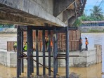 Progres Pemeliharaan Jembatan Ujung Batu Rohul Capai 86 Persen