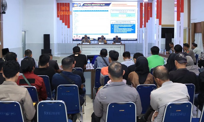 Polres Inhil Konferensi Pers Gelar Refleksi Akhir Tahun 2025