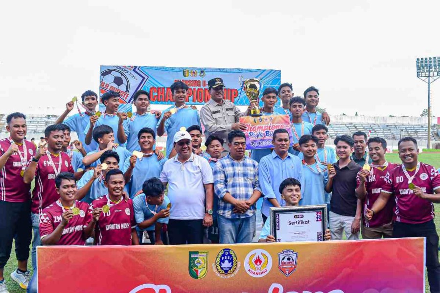Tundukkan Sentajo Raya, Kuantan Mudik Juara Kuansing U-18 Championship 2025