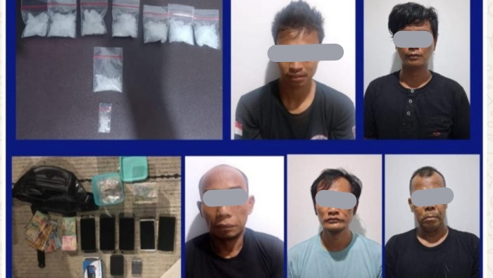 BNN Tangkap 5 Pengedar Narkoba di Riau, Sita Sabu 176 Gram