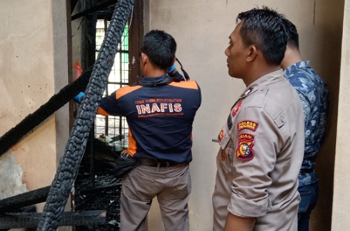 Rumah Dinas Perkebunan dan Peternakan Pelalawan Terbakar