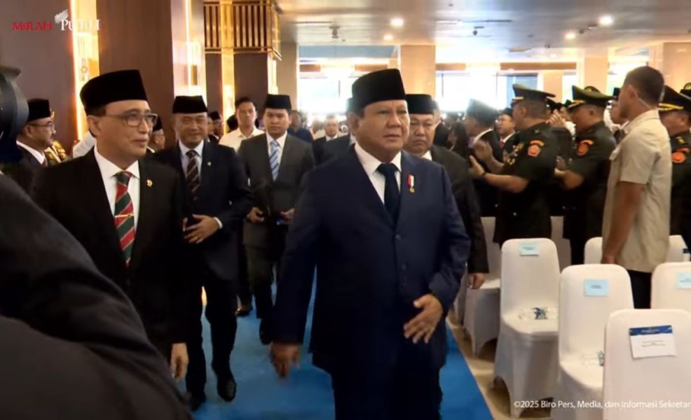 Presiden Prabowo Tiba di Acara Pengukuhan Hakim Mahkamah Agung