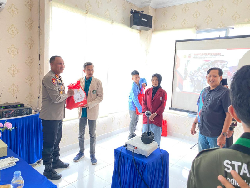 Baksos Polri Presisi Bersama Mahasiswa, Aliansi BEM, dan OKP Menyambut Bulan Suci Ramadan 1446 H
