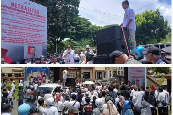 Tuntut Keadilan, Ratusan Kader Gerindra Banggai Gelar Aksi di Polres