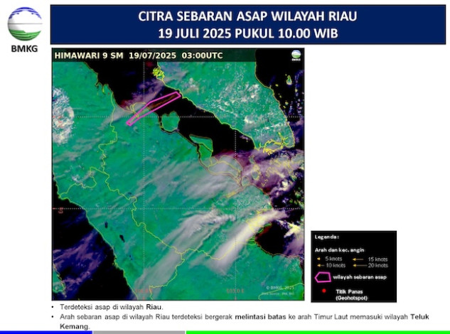 Asap Karhutla Riau Mulai Masuki Wilayah Malaysia