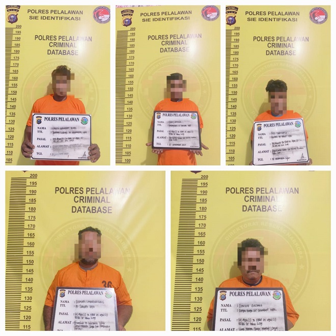 Lima Orang Ditangkap, Polisi Bongkar Jaringan Peredaran Sabu di Pelalawan