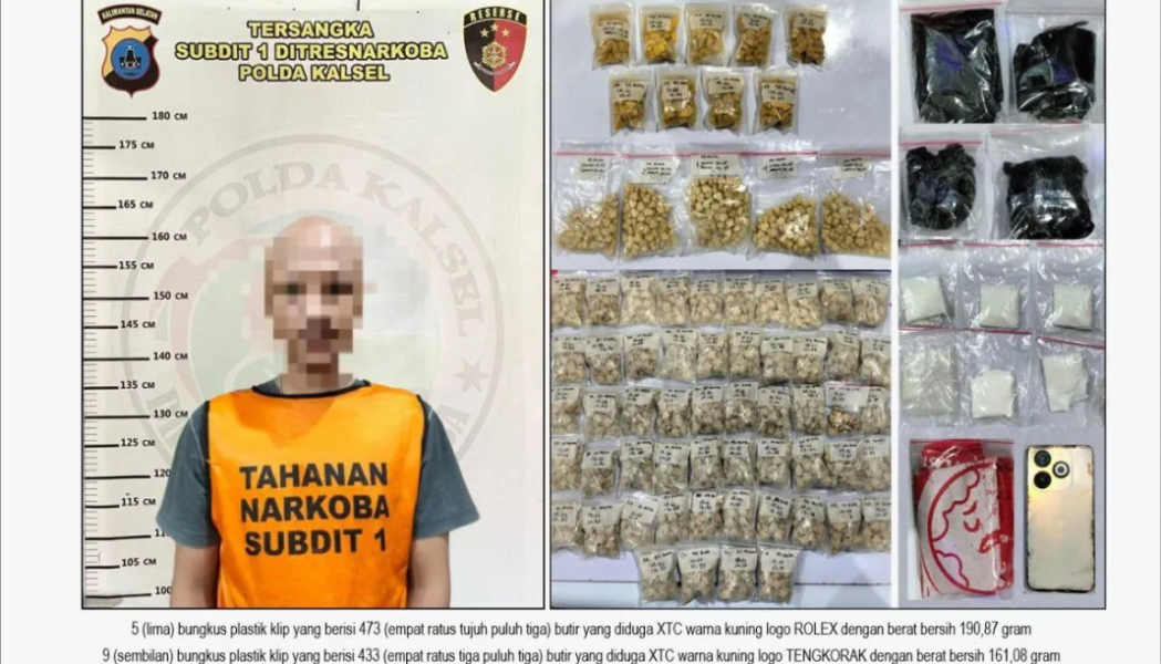 Polda Kalsel Sita 6.726 Butir Ekstasi Pasokan Jaringan Fredy Pratama