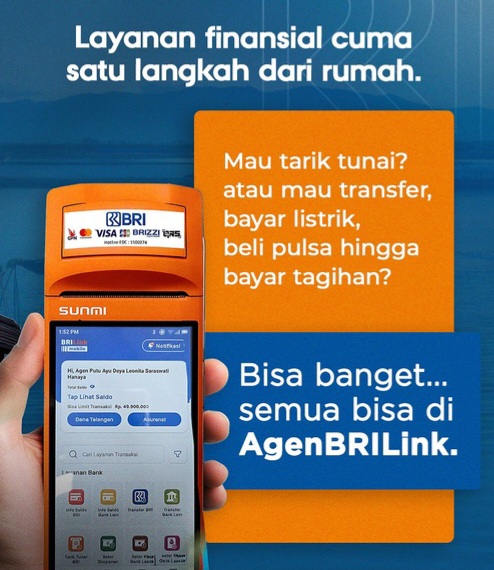 Tak Perlu ke Bank, Semua Transaksi Kini Bisa Lewat AgenBRILink Terdekat