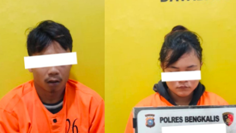 Maling Motor di Parkir RSUD Bengkalis, Pasangan Ini Ditangkap Polisi di Bandul