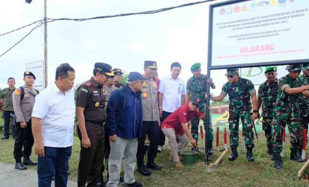 Satgas PKH Sita 5.764 Hektare Lahan PT Johan Sentosa di Kampar