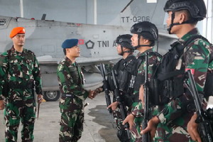 Danlanud Lepas 117 Prajurit Kopasgat ke Perbatasan Papua Nugini