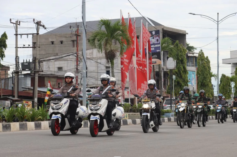Libatkan TNI dan Satpol PP, Polres Dumai Gelar Patroli Skala Besar Ciptakan Kamtibmas