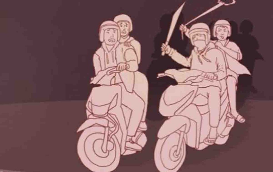 Samapta Polda Riau Tangkap Belasan Pemuda dengan Sajam,  Polsek Payung Sekaki Pekanbaru Pulangkan ke Orangtua