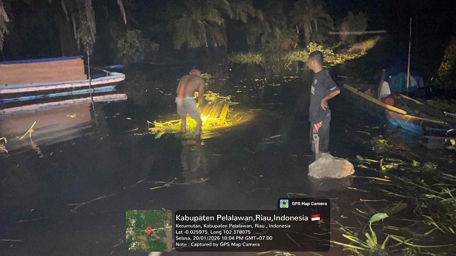 Pollsek Kerumutan dan BKSDA Ungkap Kayu Olahan Ilegal Logging