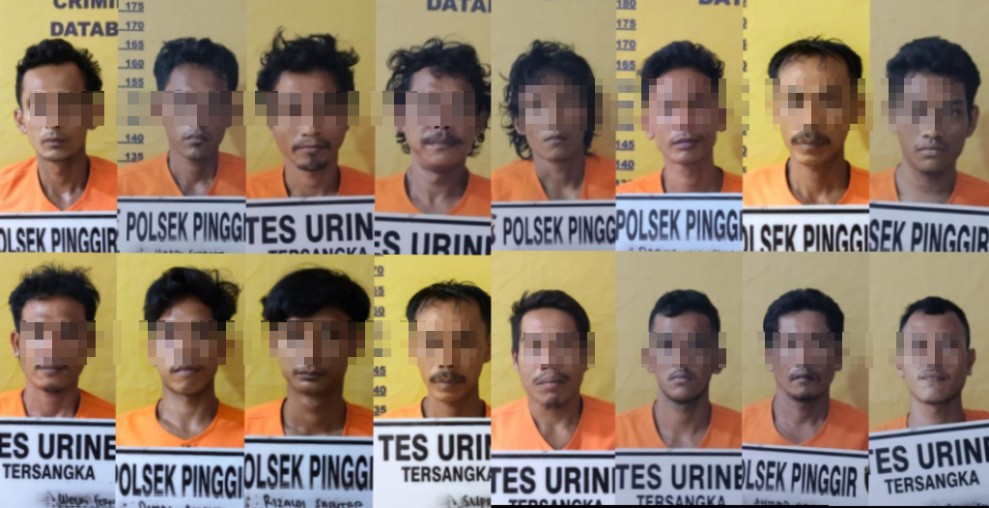 Pesta Perusak Saraf, Polres Bengkalis Gulung 17 Tersangka