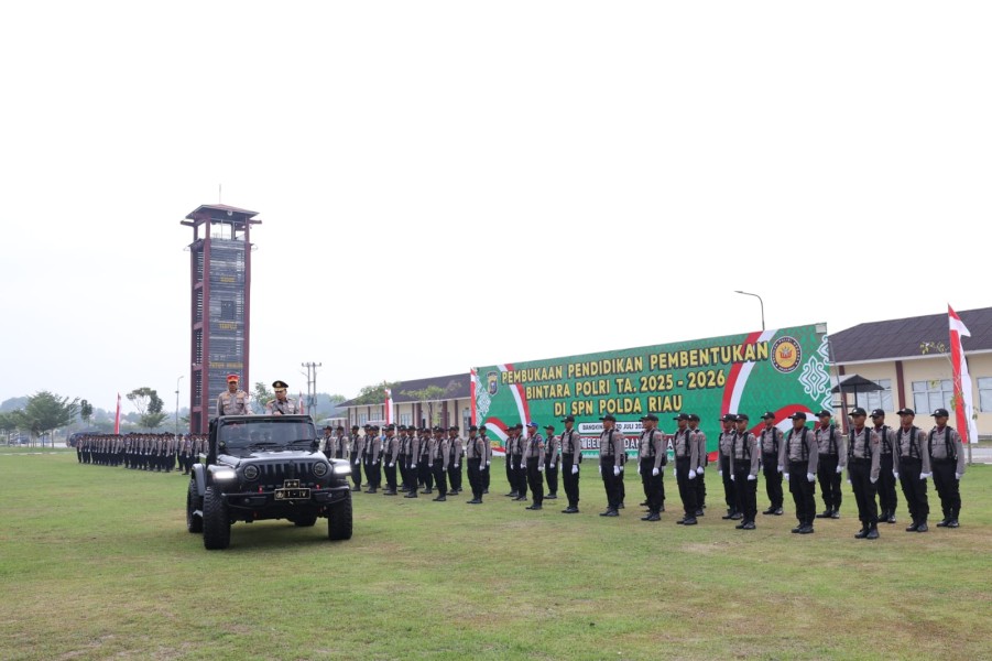 Pendidikan Bintara-Tamtama Polri 2025 Dimulai, Kapolda Riau Tekankan Ketahanan Fisik dan Mental Siswa