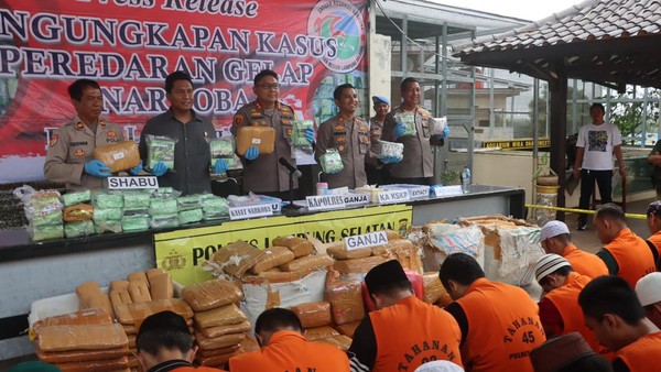 Lampung Selatan, Sita Barang Bukti Narkoba Antar Propinsi Senilai 75 M