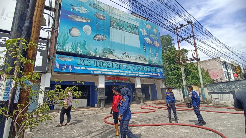 Toko Aquarium di Jalan Tuanku Tambusai Terbakar, Penyebab Masih Diselidiki