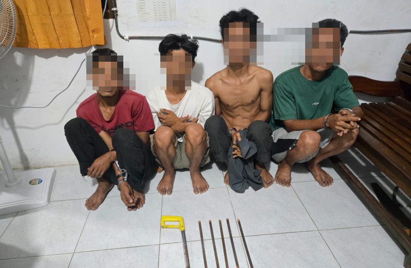 Aksi Berulang, Polisi Ringkus Komplotan Pencuri Pipa Besi PHR di Mandau Bengkalis