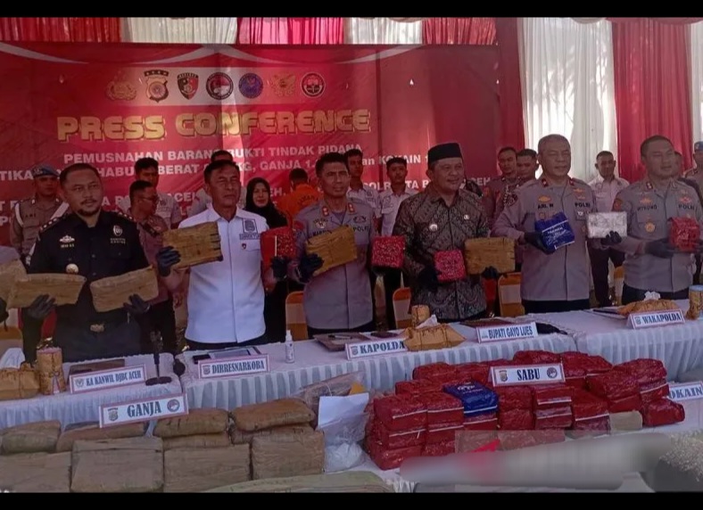 Polda Aceh Ungkap Peredaran 1,3 Ton Ganja