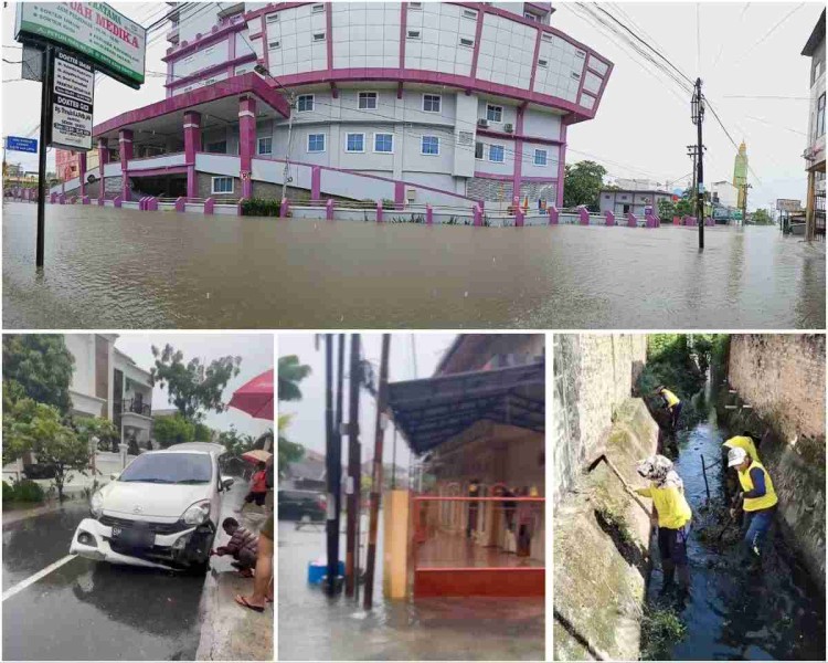 Banjir di Pekanbaru Picu Kritik, Sampah 'Berlipat-lipat’, Parit Tersumbat