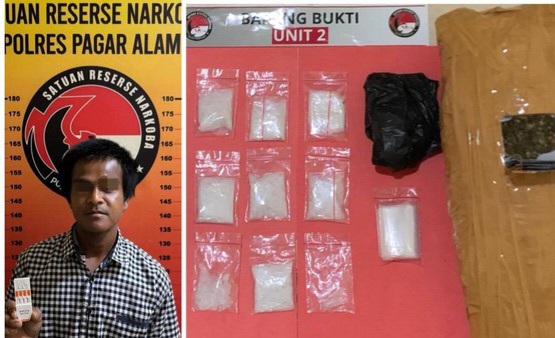 Pria di Pagar Alam Diringkus dalam Kamar Hotel Saat Hendak Edarkan Narkoba