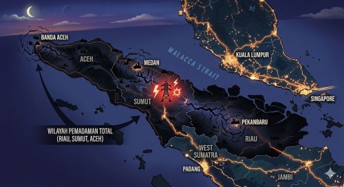 Riau dan 5 Provinsi di Sumatera Gelap Gulita Akibat Gangguan Transmisi PLN 150 kV