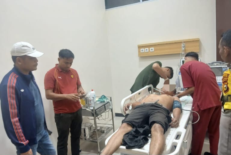 Maling Motor Nyaris Tewas Diamuk Massa Usai Kepergok Mencuri di Kampar