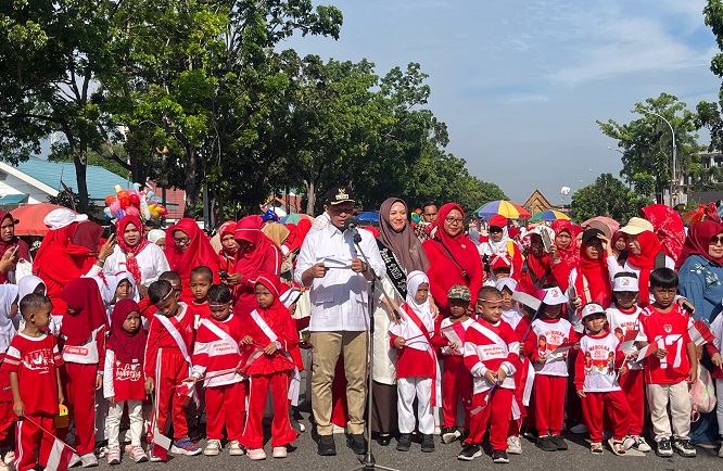 Rayakan HAN, Ribuan Anak TK Ramaikan Jalan Gajah Mada