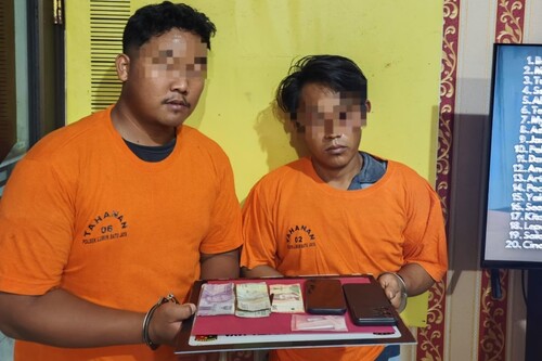 Polsek Lubuk Batu Jaya Bekuk Dua Pengedar Sabu di Inhu, Total 1,15 Gram Diamankan
