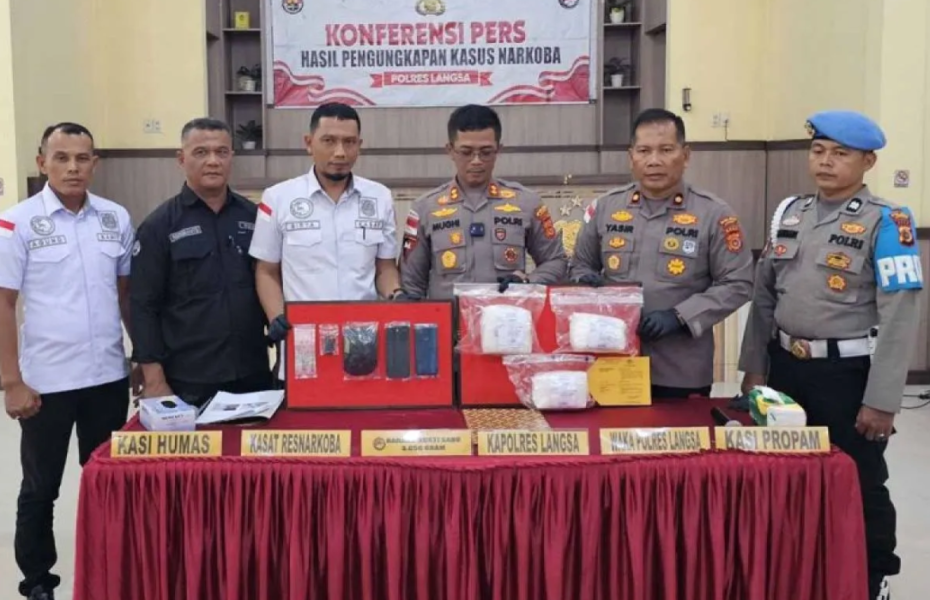 Polres Langsa Gagalkan Peredaran Tiga Kilogram Sabu-Sabu