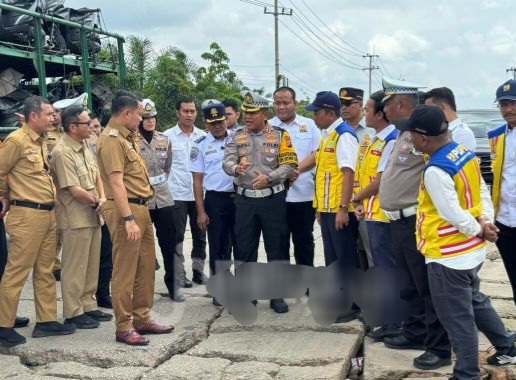 Dirlantas Polda Riau Tinjau Jalintim di Pelalawan, Pastikan Pemudik Aman Melintas