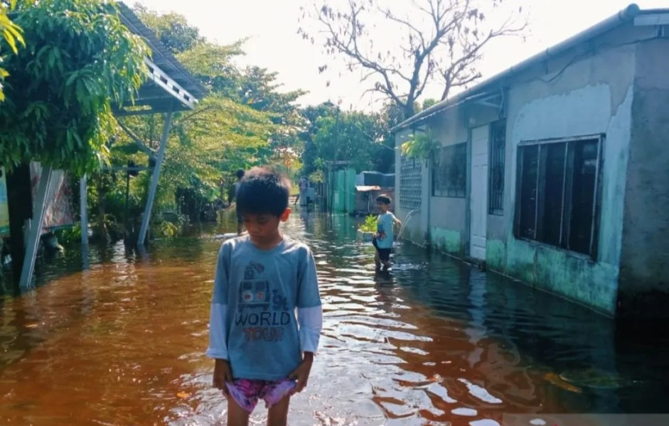 Sebanyak 14.200 jiwa korban banjir Pekanbaru butuh bantuan