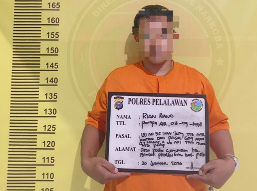 Polisi Tangkap Warga Kuala Semundam Pelalawan dengan 20 Paket Sabu Seberat 41 Gram