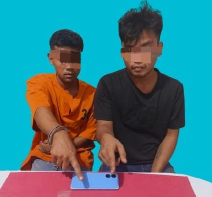 Dua Pria di Langgam Pelalawan Ditangkap Saat Transaksi Sabu