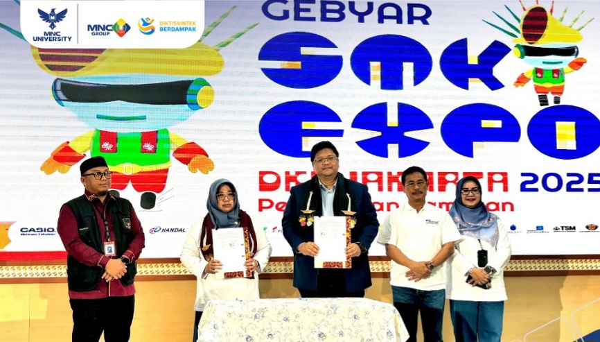 MNC University dan Dinas Pendidikan DKI Jakarta Teken Kerjasama Penguatan Pendidikan Vokasi di Gebyar Expo SMK 2025