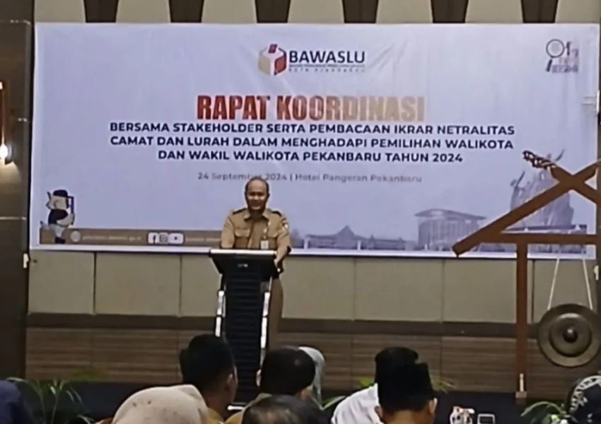 15 Camat dan 83 Lurah di Pekanbaru Ikrar Netral Pilkada 2024