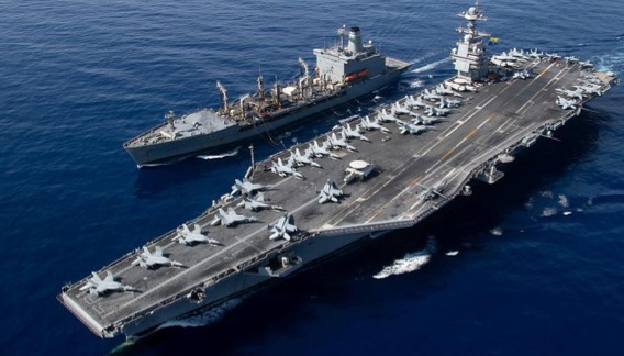 Sempat Terbakar, Kapal Induk AS Terbesar di Dunia Ditarik dari Timur Tengah