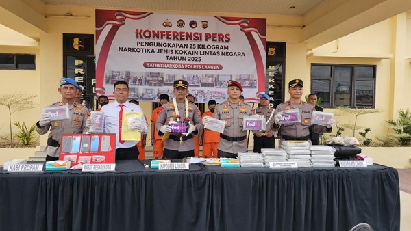 Polisi Bongkar Peredaran 25 Kg Kokain di Aceh-Sumut, 6 Orang Ditangkap