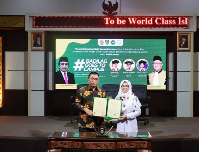 UIN Suska Riau Teken MoU dengan Badilag MA, Perkuat Pendidikan Tinggi Hukum Islam