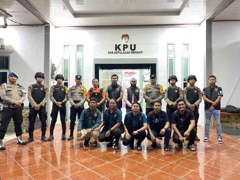 Kantor KPU dan Bawaslu Meranti Dipantau Polisi Jelang Pilkada