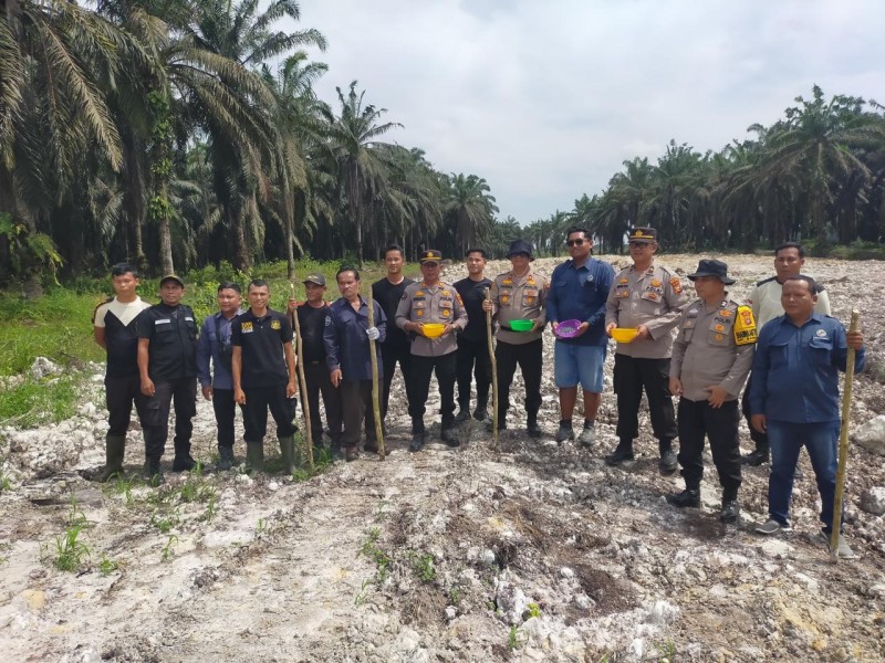 Polsek Kandis Tanam Jagung Kuartal III Dukung Program Ketahanan Pangan Nasional