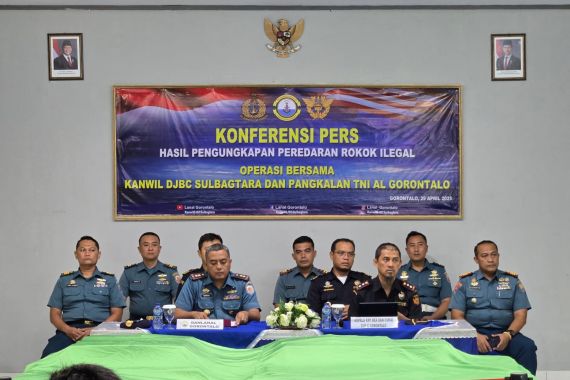 Bea Cukai dan TNI Gagalkan Penyelundupan 445.800 Batang Rokok Ilegal di Gorontalo