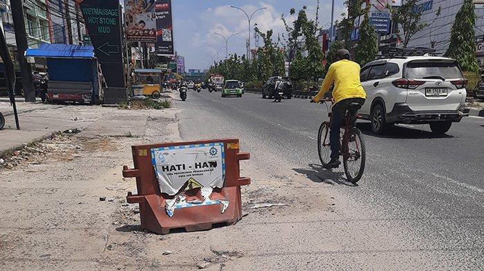 Bekas Galian PDAM Pekanbaru Dikeluhkan, Jalan Tuanku Tambusai Bergelombang