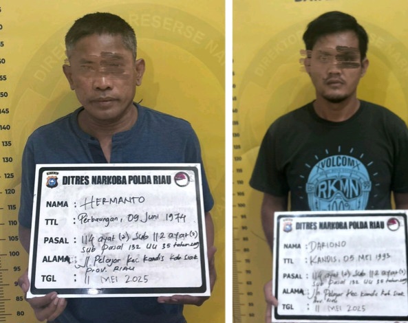 Polda Riau Ringkus Bandar dan Kurir Sabu di Kandis
