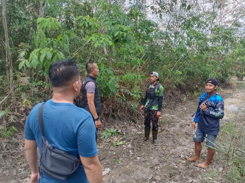 Pasca Serangan Beruang, Kapolsek Kerumutan Turun Langsung dan Imbau Warga Tidak Masuk Hutan