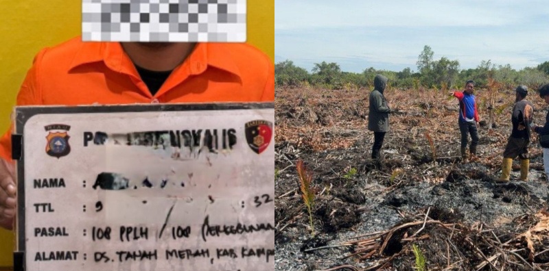 Sebabkan Kebakaran Lahan, Polres Bengkalis Amankan Warga Kampar